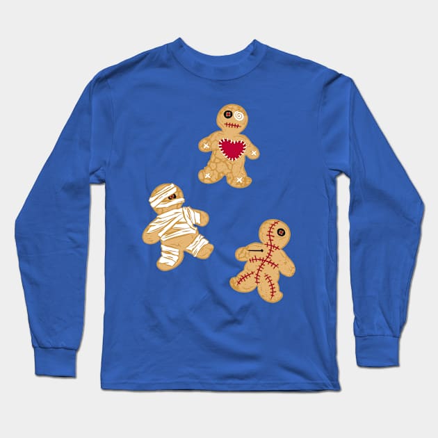 Gingerbread voodoo man Long Sleeve T-Shirt by zen4